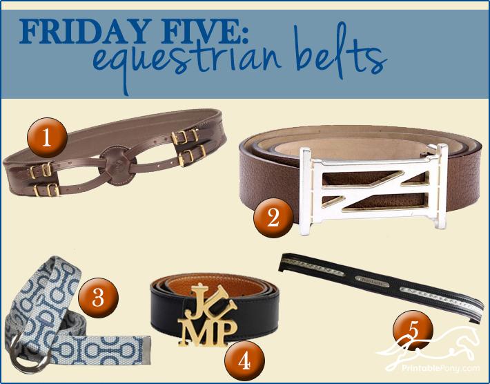 Friday Five Equestrian Belts