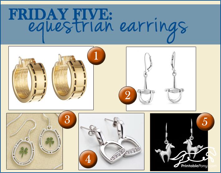 Friday Five Equestrian Earrings