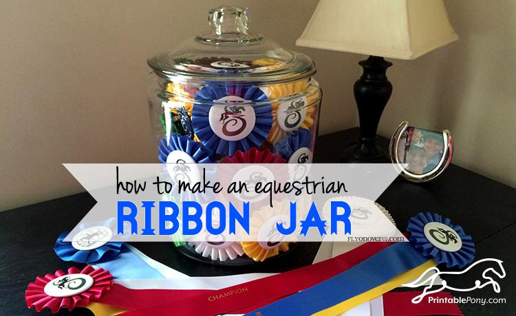 How to Make an Equestrian Ribbon Jar by FlyOnOverEq.com