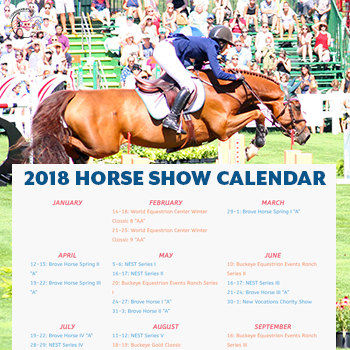 2018 Horse Show Calendar