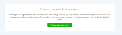Bluehost Password