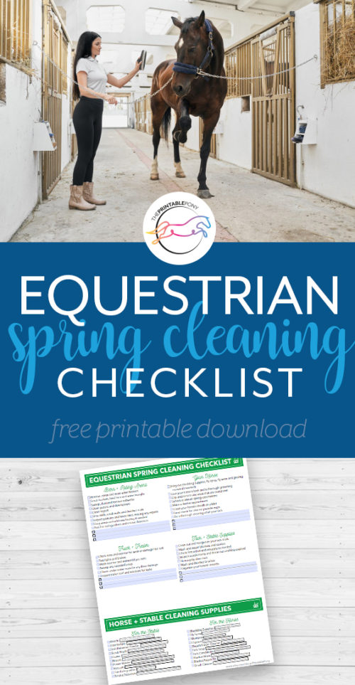 Equestrian Spring Cleaning Checklist by The Printable Pony